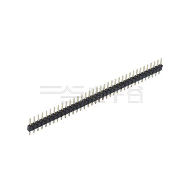 Pitch 2.50mm 180º 单排 H3.3W2.54 DIP 排针 L=18MM (7.5/3.4) 36Pin PA9T,94V-0 黑色 镀全金G/F
